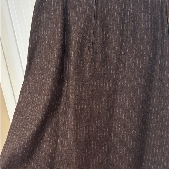 VINTAGE 70’s Union made brown pinstriped wool skirt size S - Picture 13 of 13